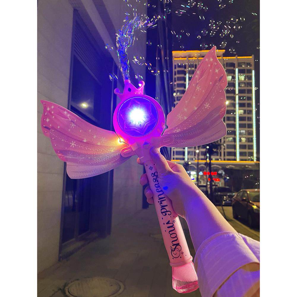 仙女棒玩具爱莎公主魔法棒皇冠女童女孩子儿童女生发光翅膀小魔仙