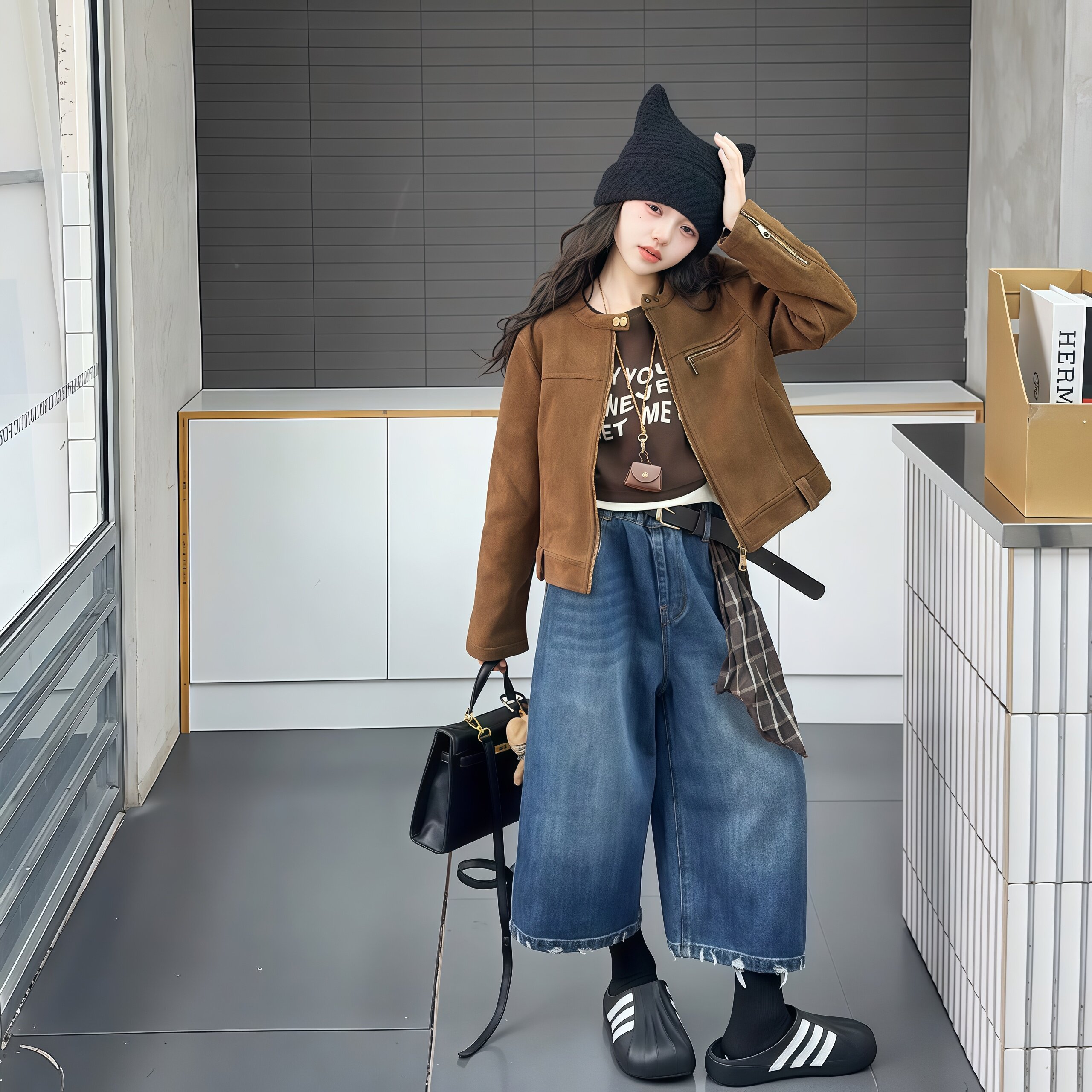 女童麂皮绒外套2026新款秋装儿童休闲百搭短夹克女孩时髦洋气上衣