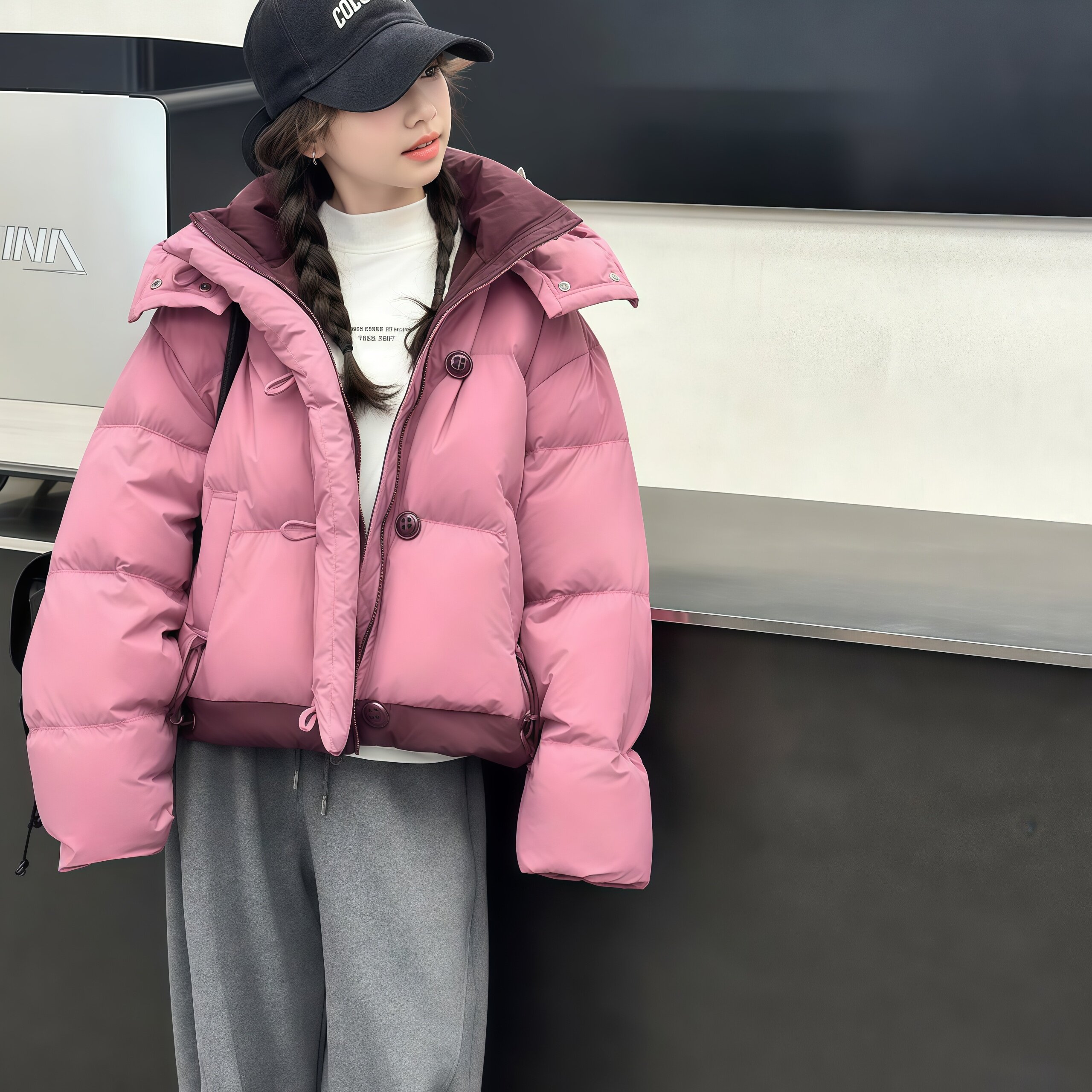 韩版洋气女童棉服秋冬2026新款大童加厚保暖面包服女孩短款外套