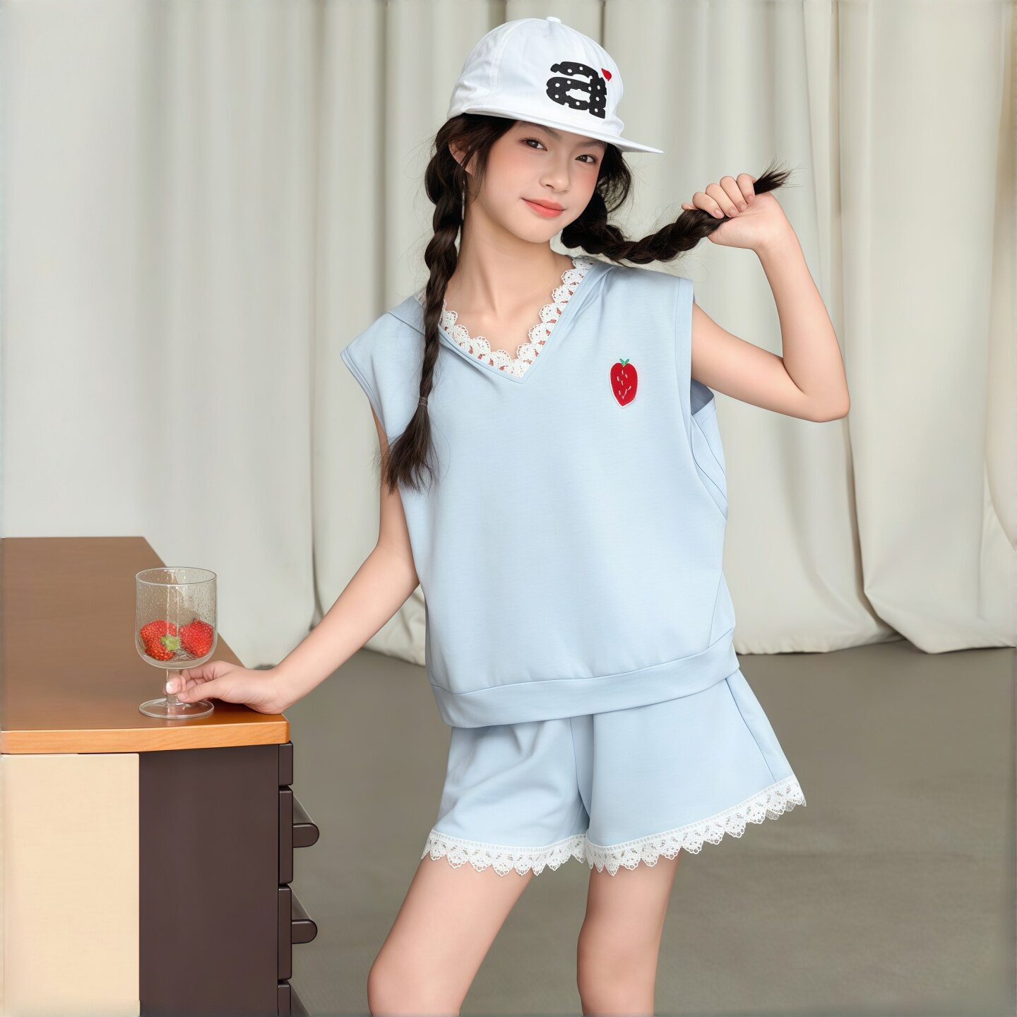 女童运动套装夏季2026新款洋气大儿童学生短袖短裤薄款夏天两件套