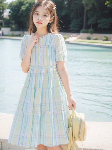 女童连衣裙夏季泡泡袖公主裙子