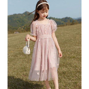 女童连衣裙夏季2025新款韩系超仙公主风儿童网纱裙子小女孩公主裙