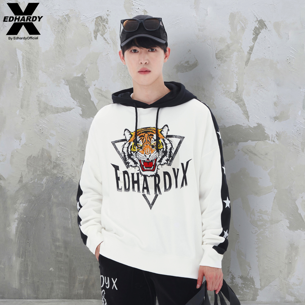 edhardyx烫钻EdHardyX连帽