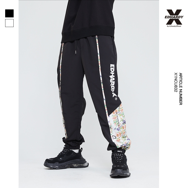 秋季花卉印花EdHardyX男女款卫裤