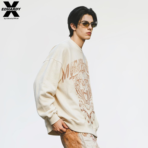 EDHARDYX巴洛克大虎头卫衣
