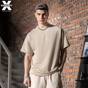 Hardy 半袖 X2025新款 烫半圆仿珍珠钻印花圆领短袖 休闲T恤 夏季