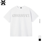 T恤X1C1FA310033 100%棉金属光泽烫片男女圆领短袖 Hardy X新款