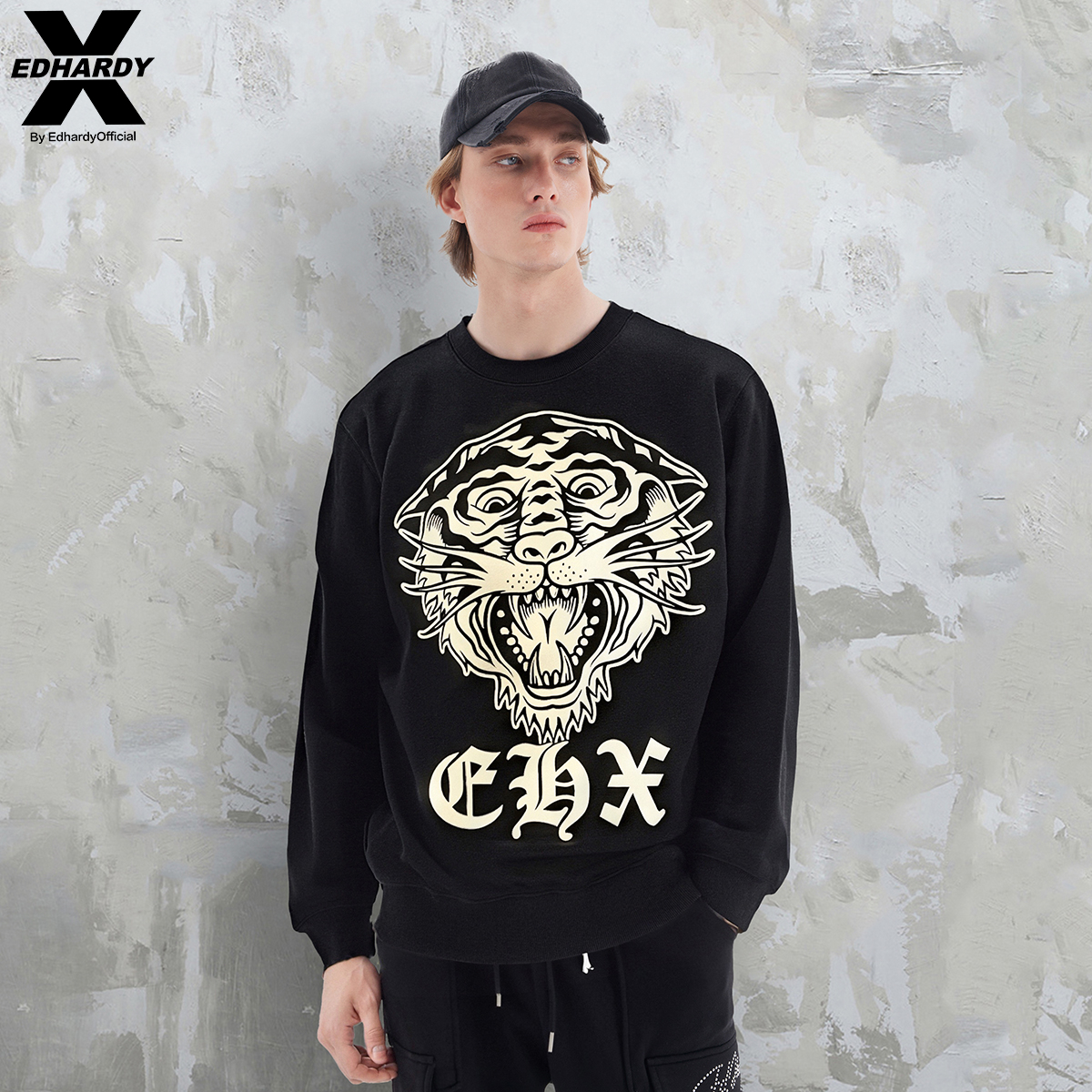 EdHardyX男女同款纯棉套头卫衣