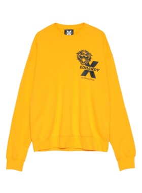 Ed hardy X2025年新款国潮套头虎头加绒印花圆领卫衣上衣打底衫