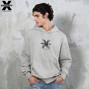 欧式 男女同款 X25年秋冬新款 繁草纹印花烫钻圆领套头卫衣 Hardy