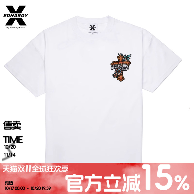 EdHardyX男女同款纯棉圆领T恤