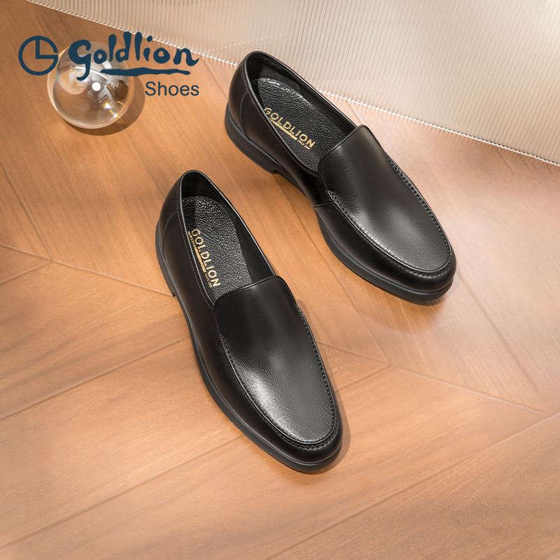 金利来皮鞋男真皮袋鼠皮商务乐福