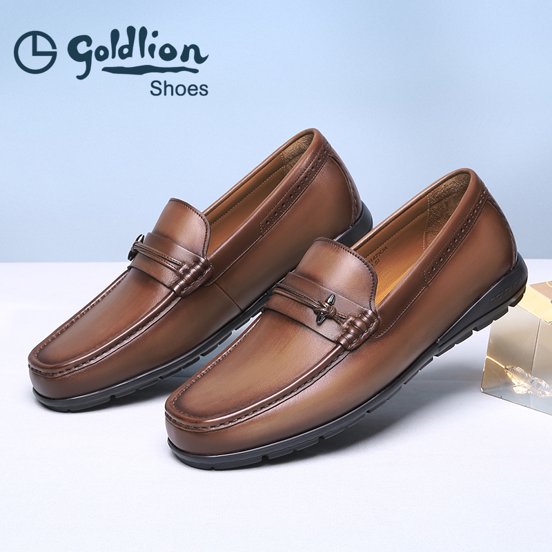 金利来男鞋商务一脚蹬休闲豆豆鞋