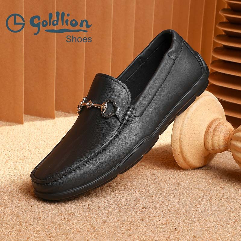 金利来皮鞋男2026春上新羊皮革真皮黑色商务套脚办公鞋豆豆鞋爸爸,流行男鞋,乐福鞋（豆豆鞋）,淘宝优惠券,粉丝福利购,淘宝优惠卷