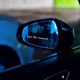 创意英文汽车贴纸后视镜化妆镜门把手装 moment个性 饰贴纸 the own