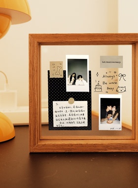 创意拍立得相框diy手工涂鸦圣诞礼物情人节周年定制纪念摆台礼物