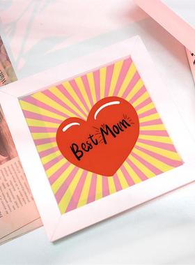 母亲节礼物卡通方摆件ins风卧室房间装饰生日礼物送妈妈创意相框