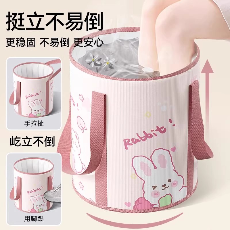 儿童专用泡脚桶家用加厚2025新款可折叠过小腿小孩宝宝洗脚足浴桶
