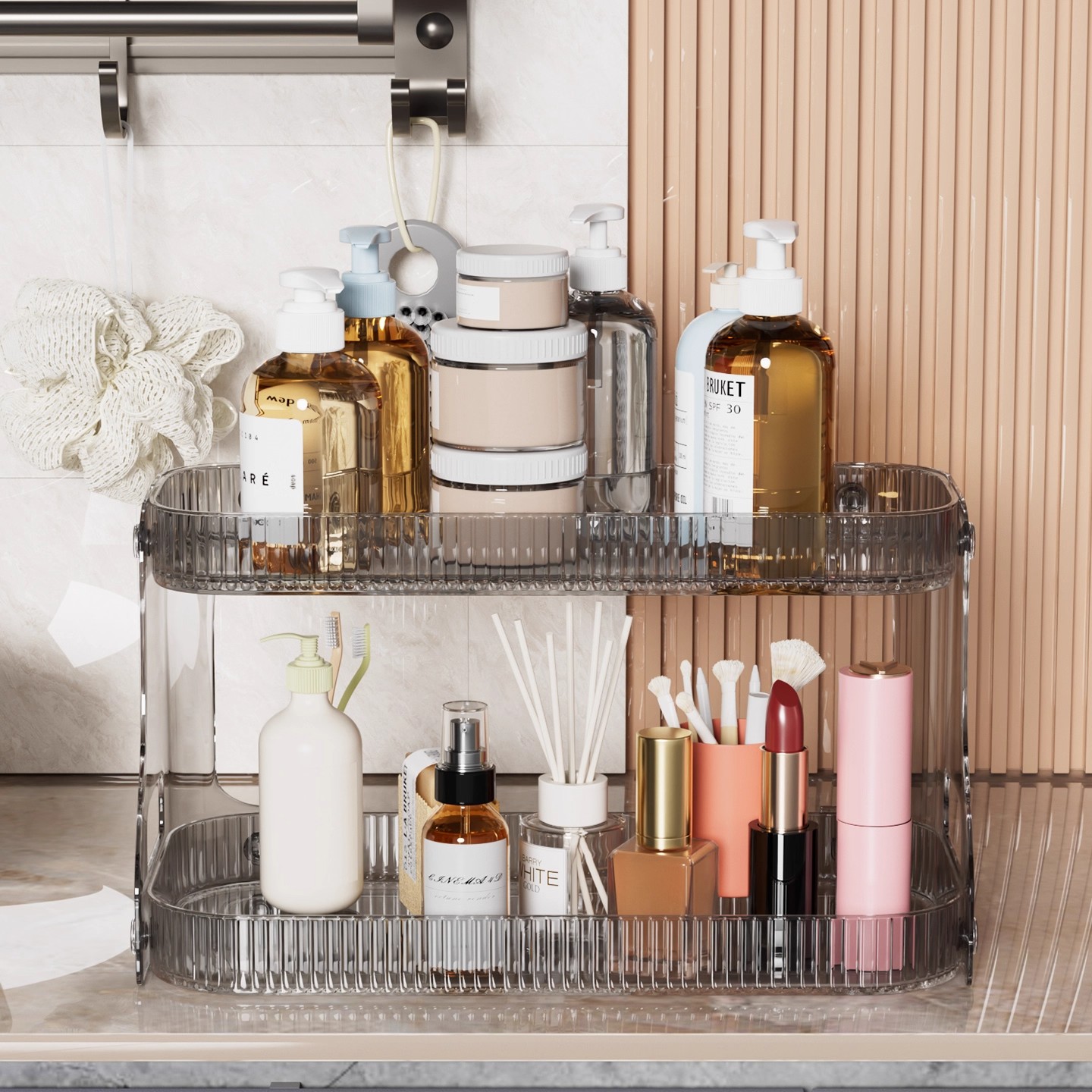 浴室多功能一体置物架多层透明架