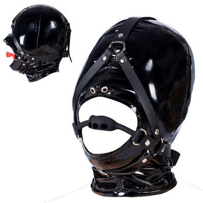 情趣头套男用马具口球真空开头面具sm调教刑奴面罩玩具成人性用品