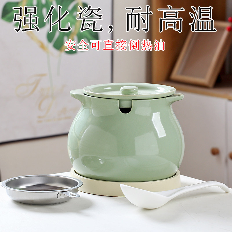 猪油罐家用陶瓷专用耐高温油泼辣子大号双耳罐子装调料辣椒油带盖,厨房/烹饪用具,猪油罐,淘宝优惠券,粉丝福利购,淘宝优惠卷