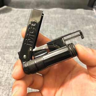 奥地利爱酷二战煤油打火机手工铜壳枪栓上火石复古防风创意个性