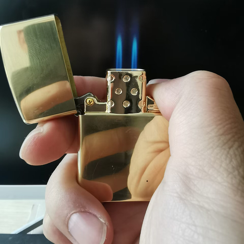 Zorro佐罗Z902纯铜外壳组装Z513充气打火机内胆透明气仓双火防风