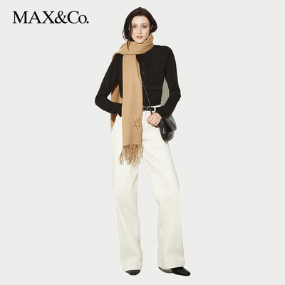 【甄选惠享】MAX＆Co.2025春夏新款工装风毛衣开襟衫6341025102