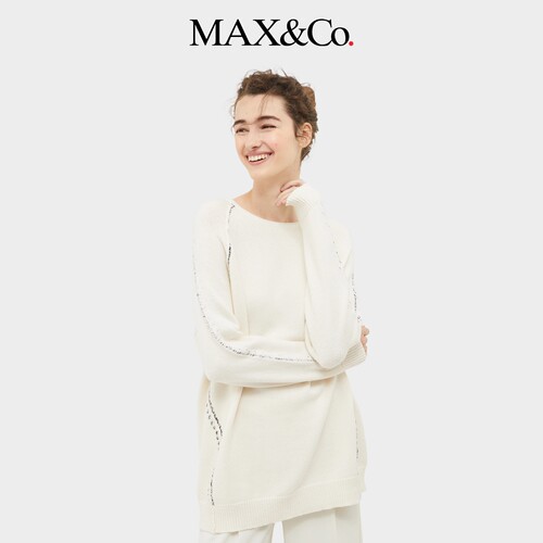 圆领长袖毛衣套头针织