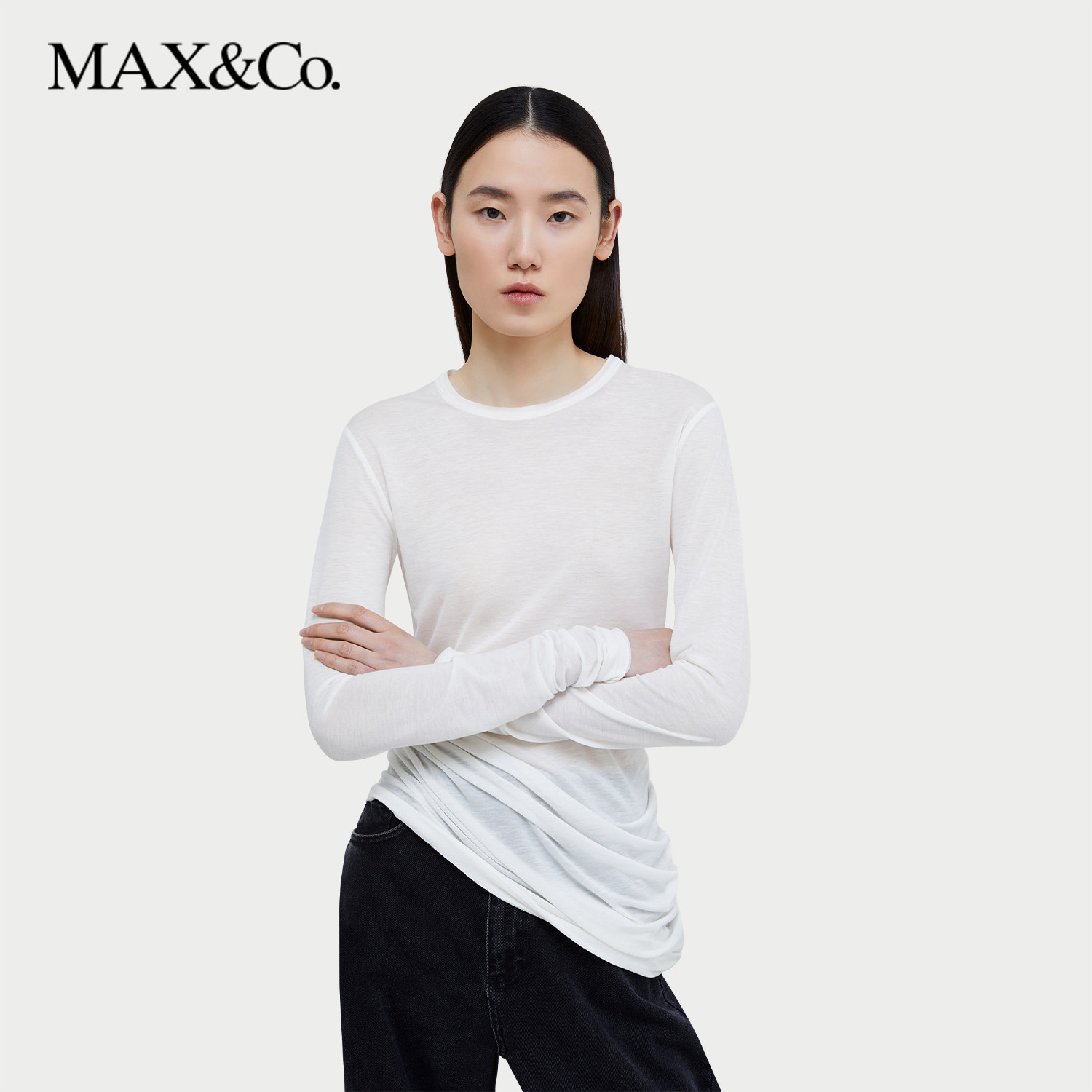 MAX&Co.莱赛尔纤维羊毛混纺T6976014302,女装/女士精品,T恤,淘宝优惠券,粉丝福利购,淘宝优惠卷