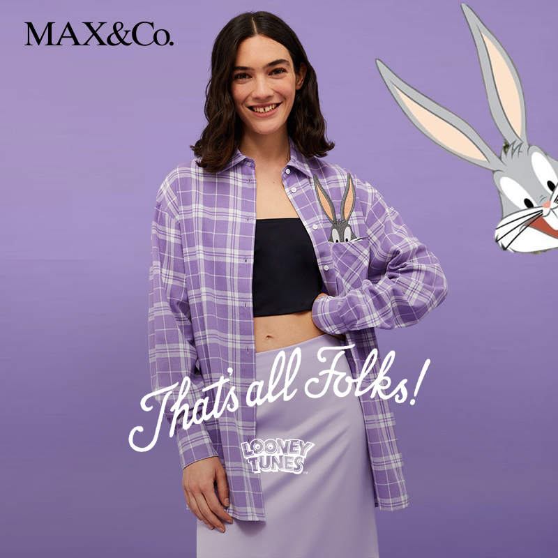 MAX&Co.春夏LooneyTunes格纹法兰绒长袖衬衫81110241
