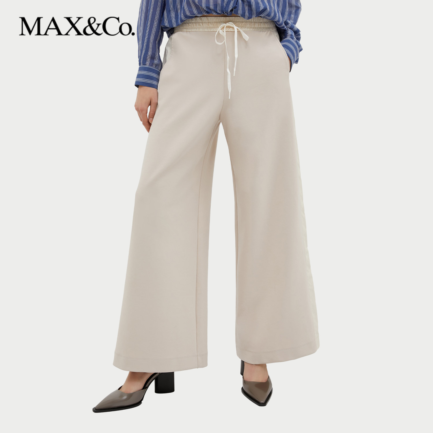 MAX&Co.秋冬平纹针织工艺面料长裤6786014202