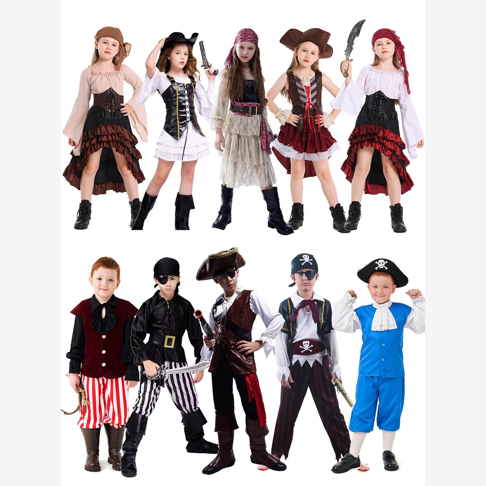 万圣节儿童小海盗装扮船