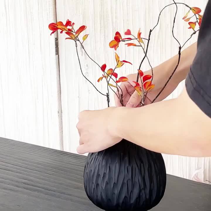 新中式创意花瓶古典秋叶