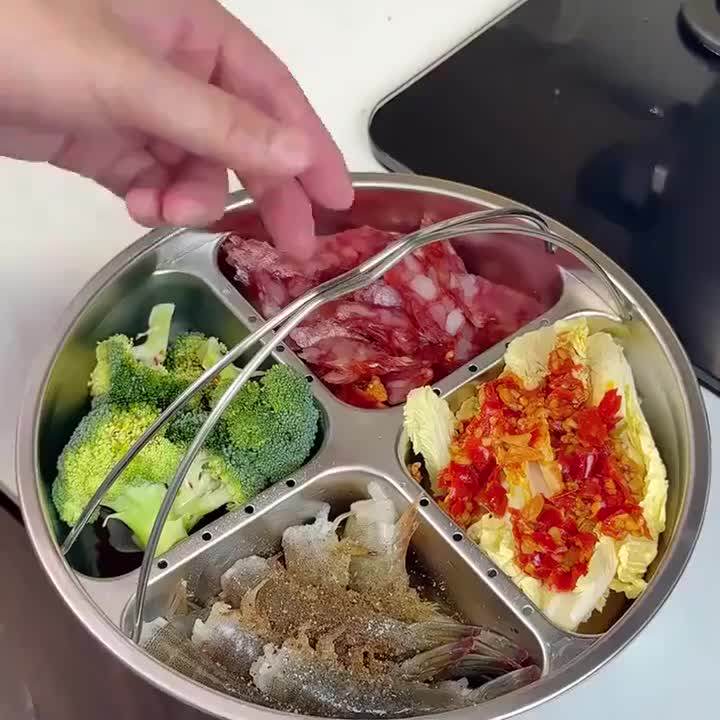 高端316L不锈钢蒸盘三格