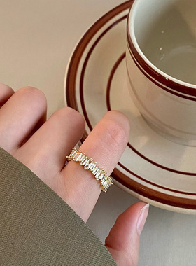 戒指2023年新款潮时尚百搭食指戒女气质轻奢开口设计感指环