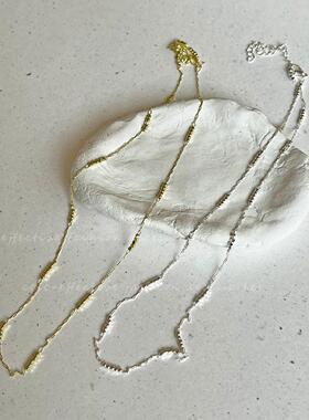 设计感碎银子项链女轻奢小众感