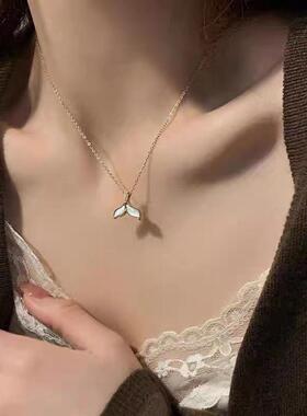 2026年新款贝壳鱼尾项链女夏季
