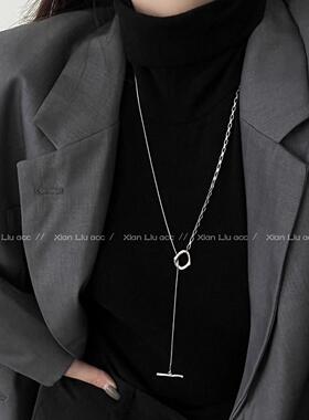 钛钢拼接ot扣秋冬项链女2026新款