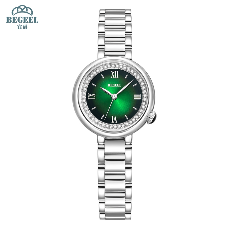 宾爵女士石英表轻奢小众腕表钢带