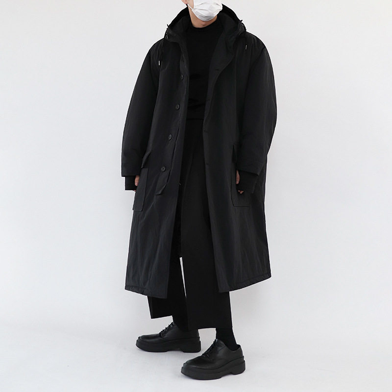 法国cherrykoko棉服男中长款冬季加厚大衣外套潮牌ins棉衣宽松