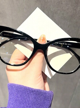 日系cherrykoko三角猫眼平光镜防蓝光新款时尚女士眼镜架个性