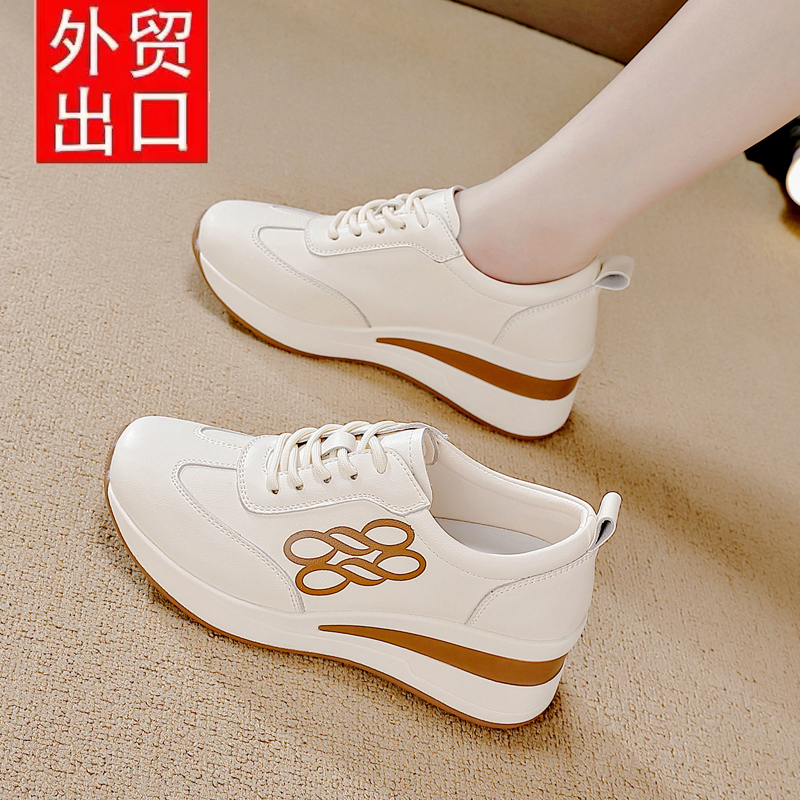 达伲芙真皮厚底一脚蹬休闲单鞋女