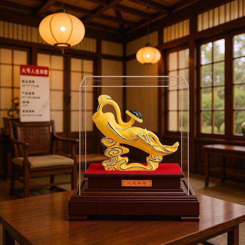 绒沙金金人生如意摆件家居客厅桌创意礼品