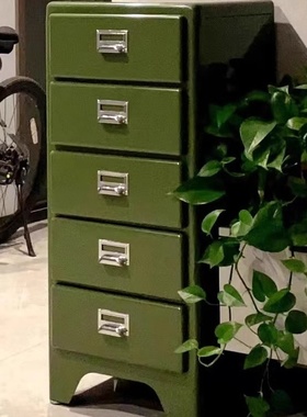 日式复古铁皮柜金属抽屉柜环保餐边柜收纳柜网红ins装饰dulton