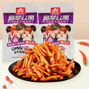 新林爱琴公寓辣条辣过瘾8090后儿时经典零食香辣面筋批发混合袋装