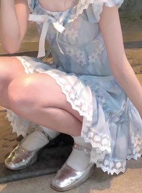 THETURE流光花梦小众设计连衣裙超好看碎花女夏爆款梨形身材收腰