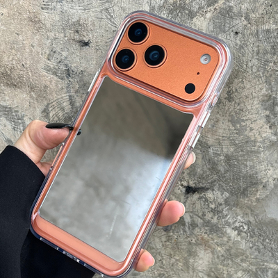 个性透明壳镜面手机壳补妆镜子