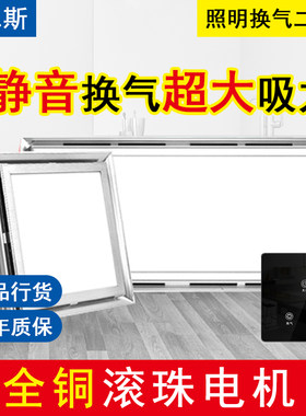 劳恩斯led二合一吸顶厕所换气扇
