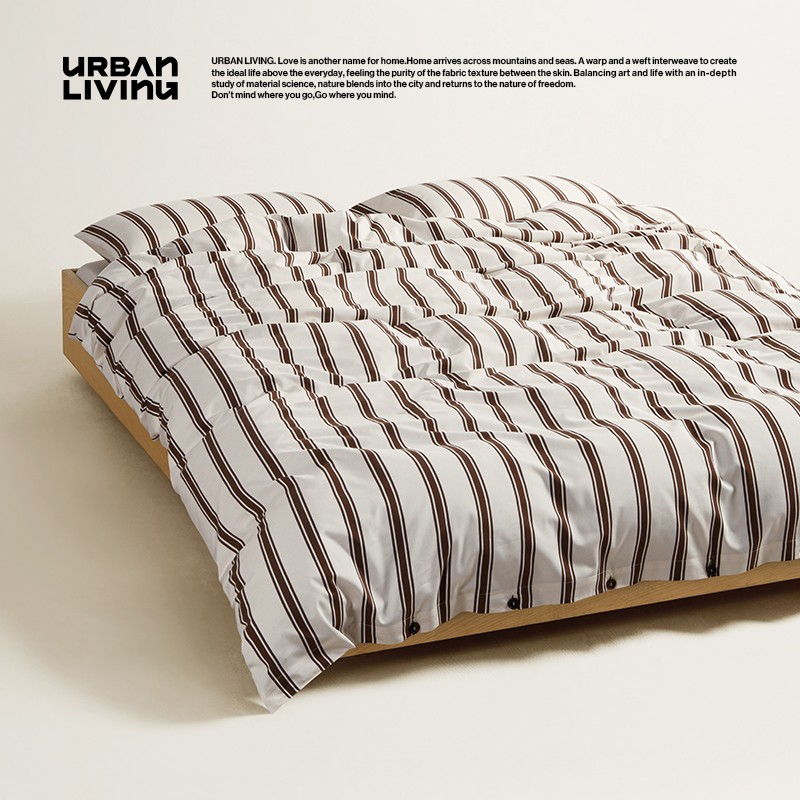 A类条纹色织天丝棉四件套